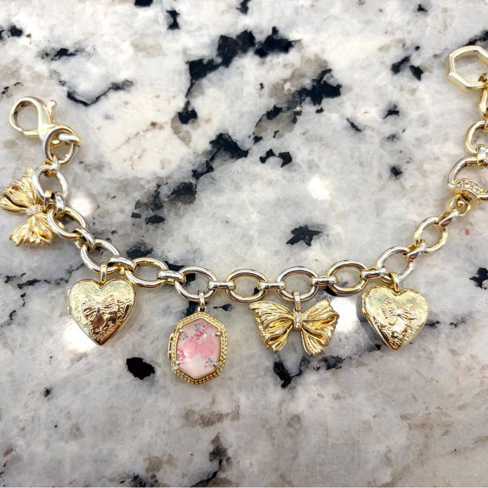 SOLD Kendra Scott x LoveShackFancy Gold Charm Bracelet